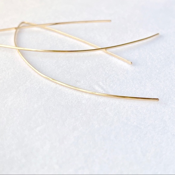 14KGF XL Gold Threader Plain or Hammered - Picture 6 of 7